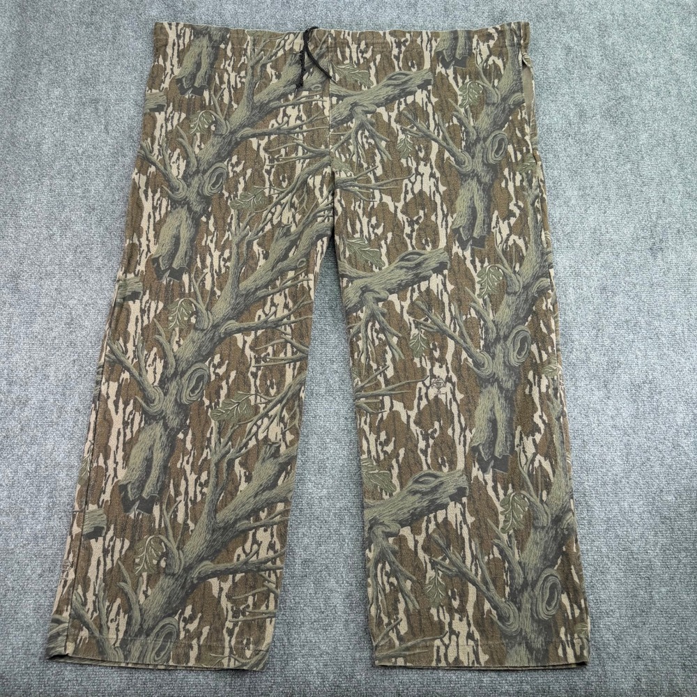 Whitewater Outdoors Pants Mens XXL‎ (54x28) Camo Mossy Oak Drawstring USA Made